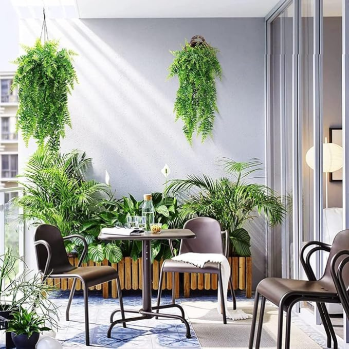 Artificial Hanging Fern Creeper Vine – Decorative Faux Trailing Greenery (Pot Not Included)