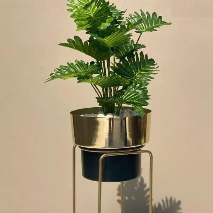 Garden Gyani Xanadu 18 Leaves – 65 cm Tall Artificial Plant | Lifelike Faux Indoor & Outdoor Décor Without Pot