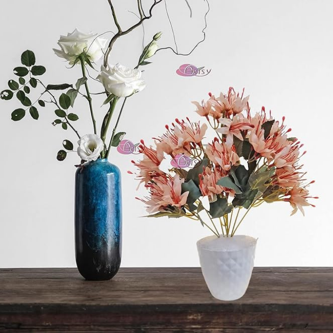 Garden Gyani Artificial Lily Flowers – 40 cm Faux Floral Stems for Table, Home & Office Décor | Realistic Craft Flowers for Gifting – Pot Not Included