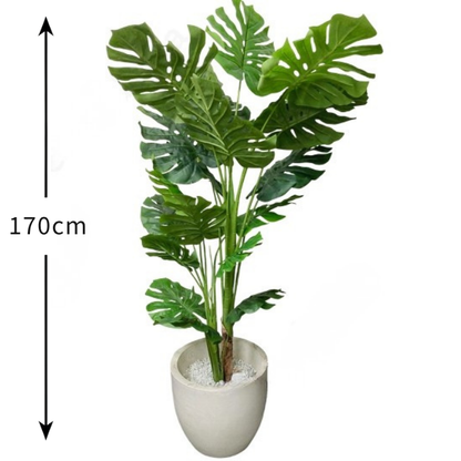 Garden Gyani Monstera X3 – 170 cm Tall Artificial Plant Without Pot | Lifelike Faux Tropical Greenery for Home & Office Décor