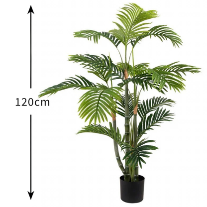 Garden Gyani Bamboo Areca – 120 cm Tall Artificial Plant | Lifelike Faux Indoor & Outdoor Décor