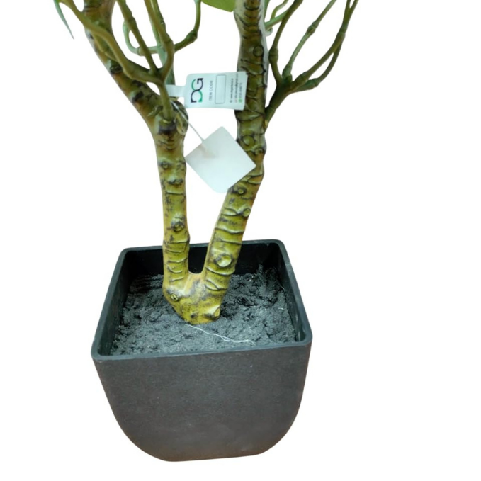 Garden Gyani Schefflera Artificial Potted Plant – 24 Inch Tall Faux Green Plant with 250+ Leaves & 2 Branches | Decorative Plastic Pot | Lifelike Indoor Plant for Home & Office Décor