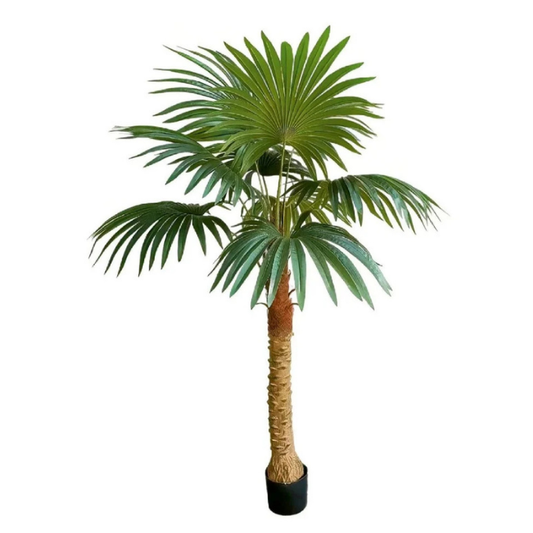 Garden Gyani Fan Palm X12 Leaves – 180 cm Tall Artificial Plant | Lifelike Faux Indoor & Outdoor Décor Without Pot