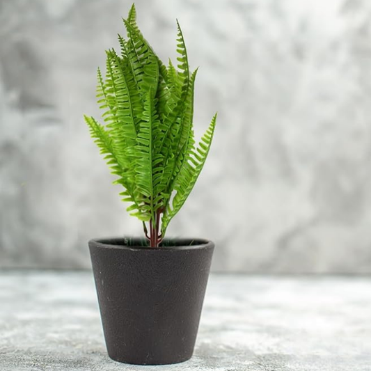 Garden Gyani Artificial Bush – Small Decorative Faux Green Plant for Tabletop, Home & Office | Without Pot | Pack of 1
