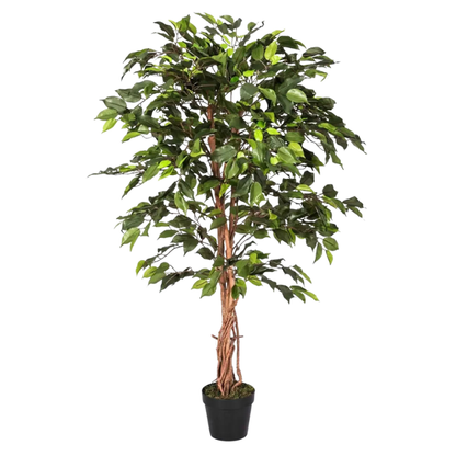 Garden Gyani 120cm Artificial Ficus Tree – Lifelike Faux Indoor Plant Without Pot for Home & Office Décor
