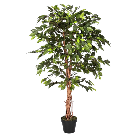 Garden Gyani 120cm Artificial Ficus Tree – Lifelike Faux Indoor Plant Without Pot for Home & Office Décor