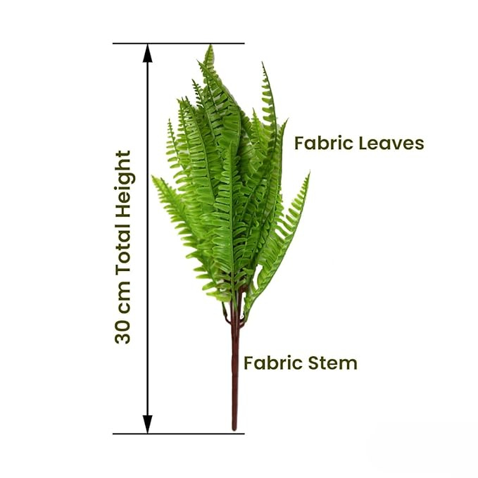 Garden Gyani Artificial Bush – Small Decorative Faux Green Plant for Tabletop, Home & Office | Without Pot | Pack of 1