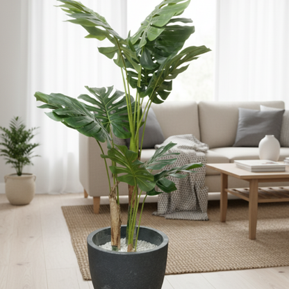 Garden Gyani Monstera X12 – 170 cm Tall Artificial Plant Without Pot | Lifelike Faux Tropical Greenery for Home & Office Décor