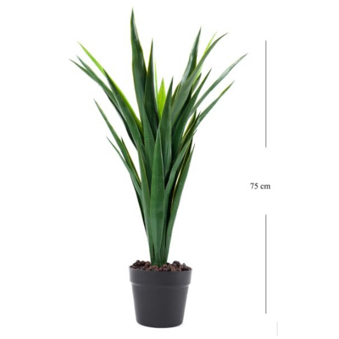 Garden Gyani Artificial Yucca Plant – 75 cm Tall Faux Green Plant for Indoor & Outdoor Décor | Lifelike Maintenance-Free Decorative Plant | Pot Not Included