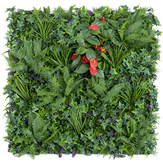 Garden Gyani 100x100cm Artificial Greenery Wall Panel – Lush Faux Vertical Garden Mat for Wall, Balcony, Fence & Home Décor