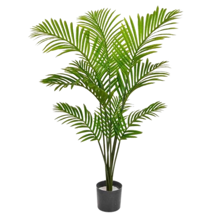 Garden Gyani Artificial Areca Plant – 140 cm Tall with 10 Lifelike Leaves | Faux Tropical Palm Greenery for Home & Office Décor