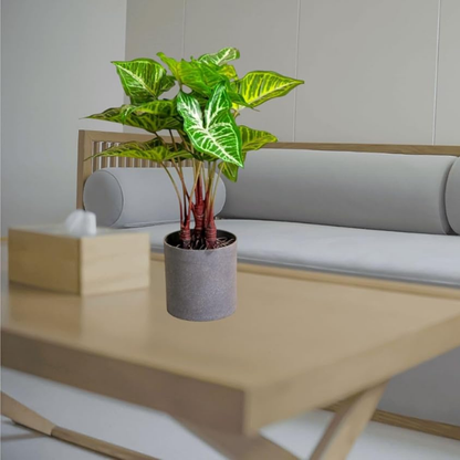 Garden Gyani Artificial Philodendron Plant – 40 cm (16") Tall Faux Green Plant with Plastic Pot | Realistic Indoor Decorative Plant for Home & Office Décor