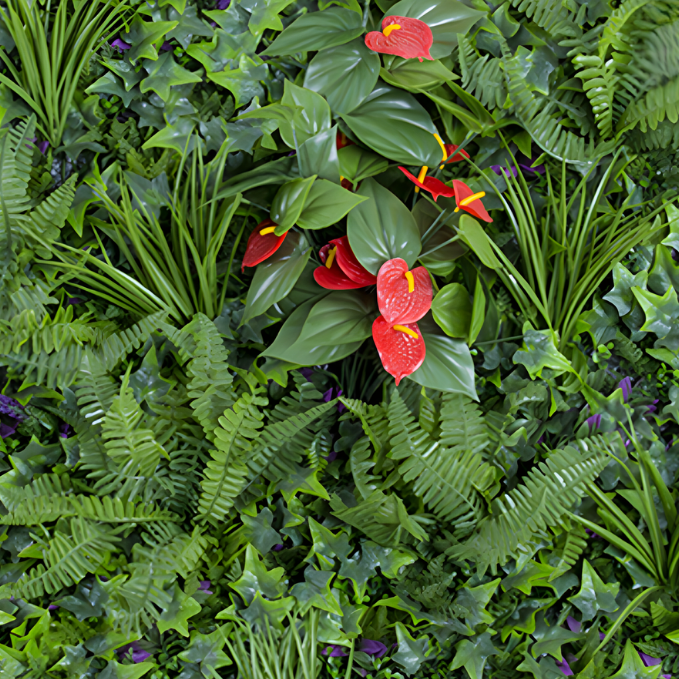 Garden Gyani 100x100cm Artificial Greenery Wall Panel – Lush Faux Vertical Garden Mat for Wall, Balcony, Fence & Home Décor