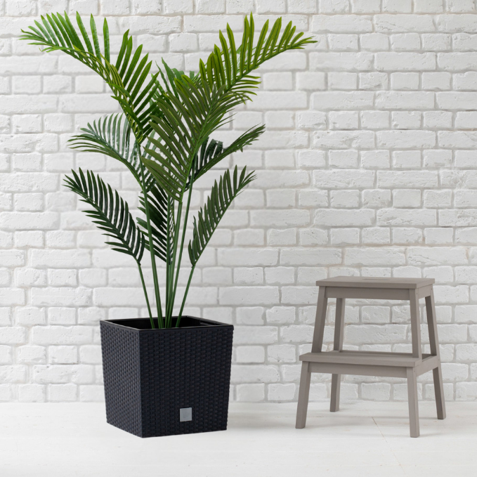 Garden Gyani Artificial Areca Plant – 140 cm Tall with 10 Lifelike Leaves | Faux Tropical Palm Greenery for Home & Office Décor