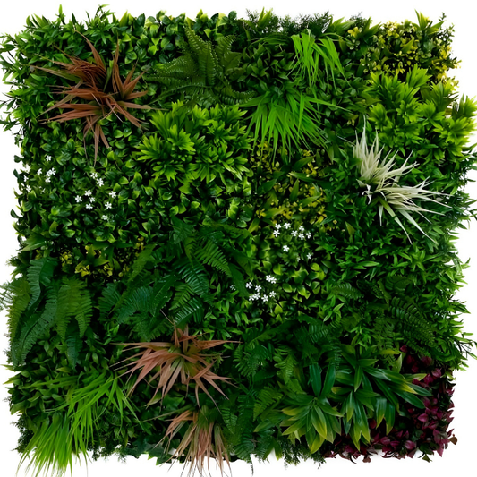 Garden Gyani 100x100cm Artificial Greenery Wall Panel – Lush Faux Vertical Garden Mat for Wall, Balcony, Fence & Indoor-Outdoor Décor