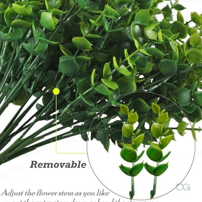 Garden Gyani Artificial Plants – Pack of 2 Faux Shrubs with Plastic Leaves for Indoor & Outdoor Decoration | Greenery Bushes for Home, Garden & Wedding Décor