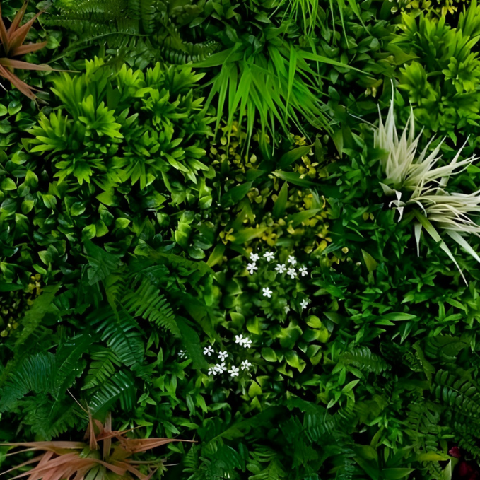 Garden Gyani 100x100cm Artificial Greenery Wall Panel – Lush Faux Vertical Garden Mat for Wall, Balcony, Fence & Indoor-Outdoor Décor