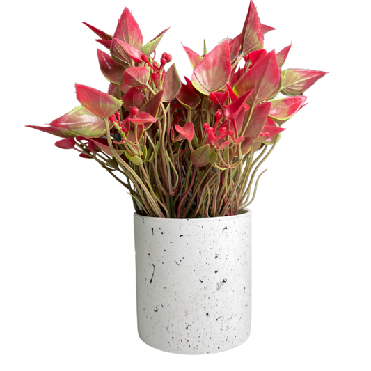 Garden Gyani Artificial Rubber Plant – Small Faux Potted Plant for Tabletop, Home, Bathroom & Office Décor | Indoor Decorative Greenery