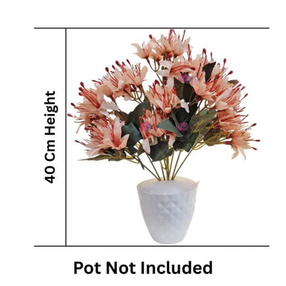 Garden Gyani Artificial Lily Flowers – 40 cm Faux Floral Stems for Table, Home & Office Décor | Realistic Craft Flowers for Gifting – Pot Not Included