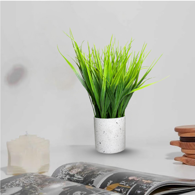 Garden Gyani Artificial Rubber Plant – Small Faux Potted Plant for Tabletop, Home, Bathroom & Office Décor | Indoor Decorative Greenery