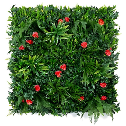 Garden Gyani 100x100cm Artificial Greenery Wall Panel – Lush Faux Vertical Garden Mat for Wall, Balcony, Fence & Indoor-Outdoor Décor