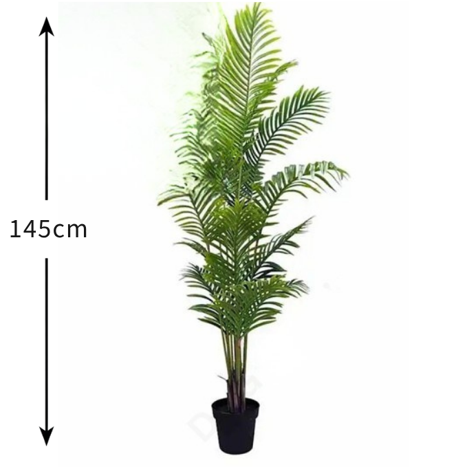 Garden Gyani Areca Palm – 145 cm Tall Artificial Plant Without Pot | Lifelike Faux Tropical Greenery for Home & Office Décor