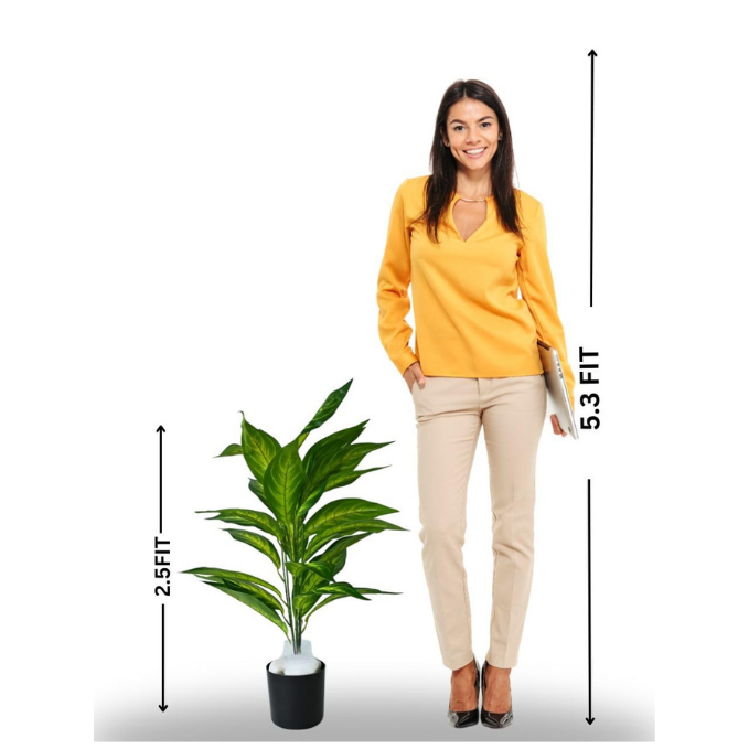 Garden Gyani Artificial Palm Plant Leaves – Faux Turtle Leaf & Monstera | Large Tropical Fake Leaves for Outdoor UV-Resistant Décor | Imitation Leaf Decorations for Garden, Balcony & Events