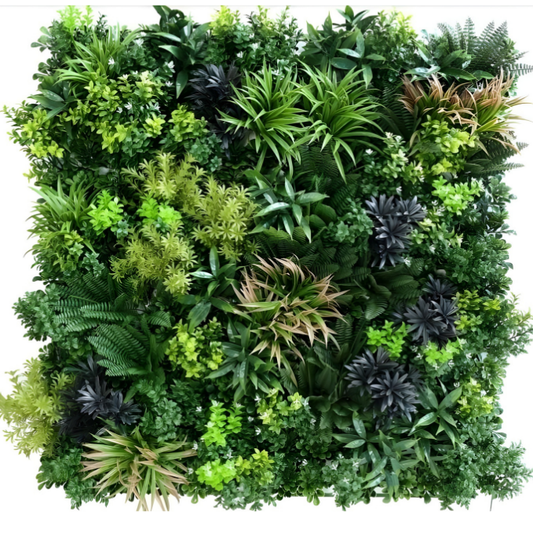 Garden Gyani 100x100cm Artificial Greenery Wall Panel – Lush Faux Vertical Garden Mat for Wall, Balcony, Fence & Indoor-Outdoor Décor
