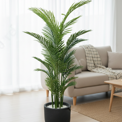 Garden Gyani Areca Palm X15 – 160 cm Tall Artificial Plant Without Pot | Extra-Full Faux Tropical Greenery for Home, Office & Event Décor