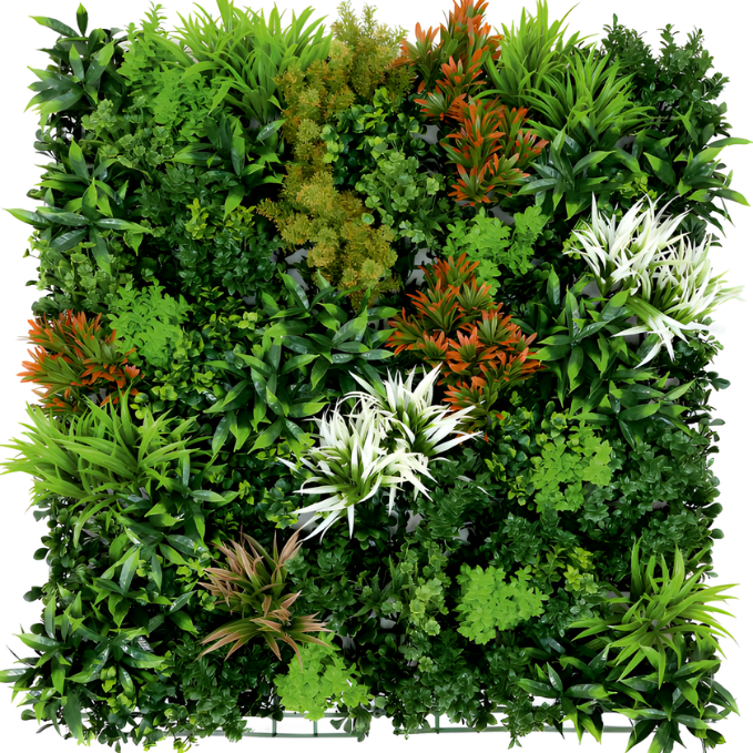 Garden Gyani 100x100cm Artificial Greenery Wall Panel – Lush Faux Vertical Garden Mat for Wall, Balcony, Fence & Indoor-Outdoor Décor