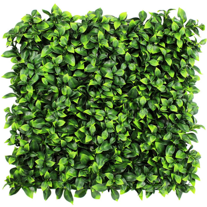 Garden Gyani Artificial Vertical Garden Panel 50×50 cm | Broad Leaf Green Wall Decor Tile | Indoor Outdoor Foliage Panel
