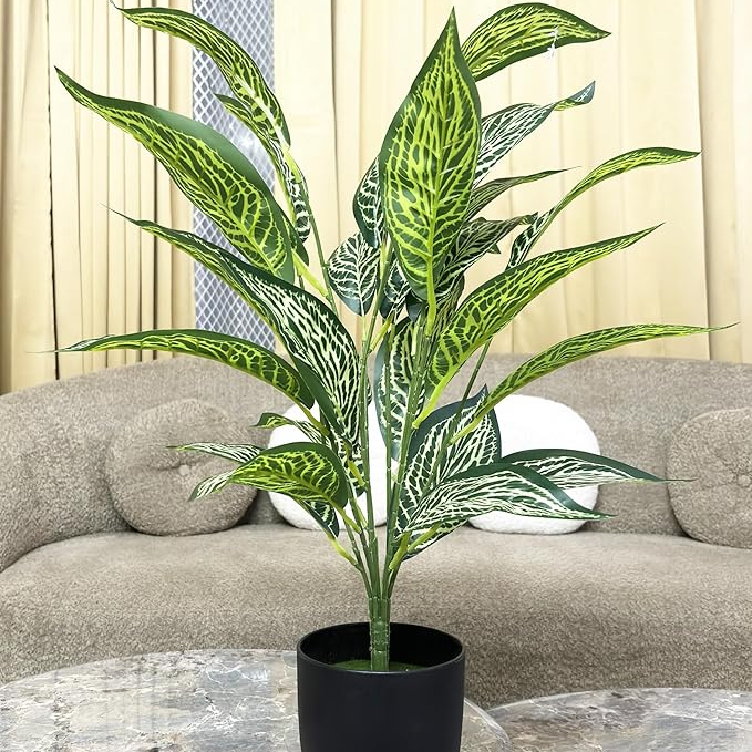 Garden Gyani Aglonema X18 – 65 cm Tall Artificial Plant | Lifelike Faux Indoor & Outdoor Décor
