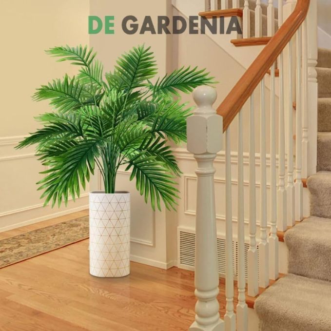 Garden Gyani 3.6 Ft Artificial Areca Palm Tree with Pot – 110CM Tall, 24 Leaves | UV Resistant Faux Palm Plant for Indoor & Outdoor Home Décor