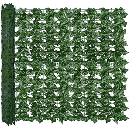 Garden Gyani Artificial Ivy Leaf Mat – 1m x 3m Faux Green Privacy Screen for Balcony, Wall Décor & Vertical Garden Backdrops