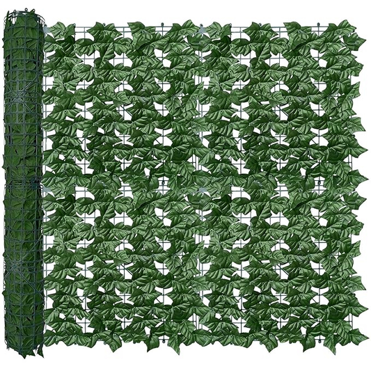Garden Gyani Artificial Ivy Leaf Mat – 1m x 3m Faux Green Privacy Screen for Balcony, Wall Décor & Vertical Garden Backdrops