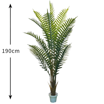 Garden Gyani Soga Leaf X4 – 190 cm Tall Artificial Plant Without Pot | Lifelike Faux Tropical Greenery for Home & Office Décor