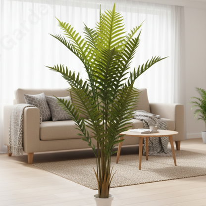 Garden Gyani Soga Leaf X4 – 190 cm Tall Artificial Plant Without Pot | Lifelike Faux Tropical Greenery for Home & Office Décor