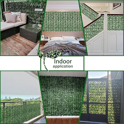 Garden Gyani Artificial Ivy Leaf Mat – 1m x 3m Faux Green Privacy Screen for Balcony, Wall Décor & Vertical Garden Backdrops