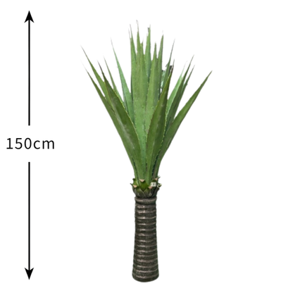 Garden Gyani Aloe Vera 29 Leaves – 150 cm Tall Artificial Plant Without Pot | Lifelike Faux Indoor & Outdoor Greenery