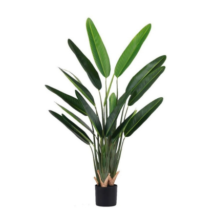 Garden Gyani 120cm Artificial Bird of Paradise Plant – Tall Faux Indoor Plant Without Pot for Home, Office & Event Décor