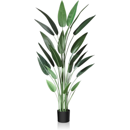 Garden Gyani Bird of Paradise – 160 cm Tall Artificial Plant with 25 Lifelike Leaves | Faux Tropical Décor Without Pot