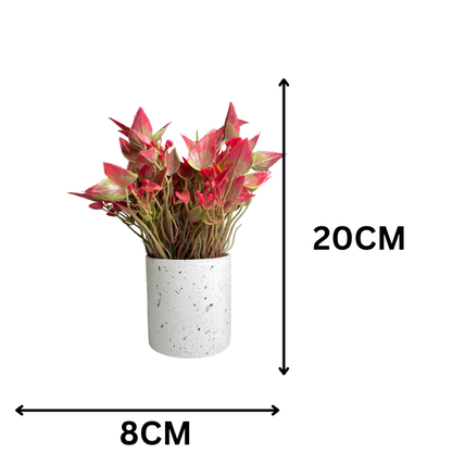 Garden Gyani Artificial Rubber Plant – Small Faux Potted Plant for Tabletop, Home, Bathroom & Office Décor | Indoor Decorative Greenery