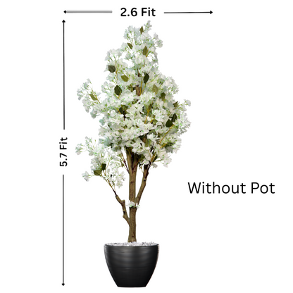 Garden Gyani Artificial Bougainvillea Tree – 5.7 Feet Tall | Faux Flowering Tree with Pink Blooms for Home, Balcony & Office Décor | Indoor Outdoor UV Resistant Decorative Plant Without Pot