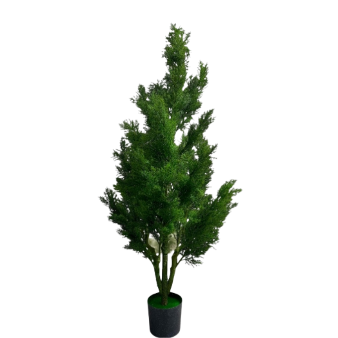 Garden Gyani Cyprus Plant – 90 cm Tall Artificial Plant Without Pot | Lifelike Faux Greenery for Home & Office Décor