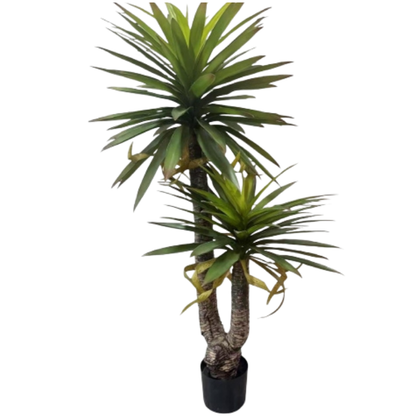 Garden Gyani Real Touch Yucca X2 – 140 cm Tall Artificial Plant Without Pot | Lifelike Faux Tropical Greenery for Home & Office