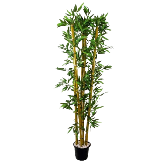 Garden Gyani Thin Bamboo Stick – 210 cm Tall Artificial Bamboo Plant Without Pot | Lifelike Faux Greenery for Home & Office Décor