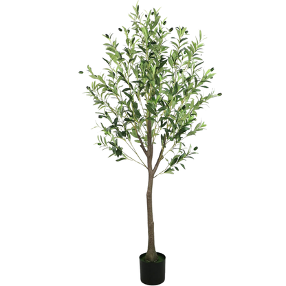 Garden Gyani 150cm Artificial Olive Tree Without Pot – Lifelike Faux Indoor Plant for Home, Office & Mediterranean Décor