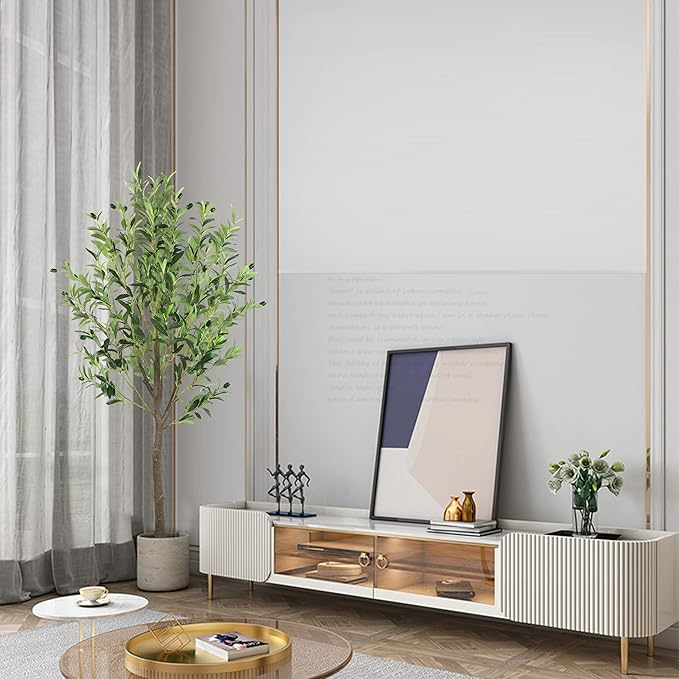 Garden Gyani 150cm Artificial Olive Tree Without Pot – Lifelike Faux Indoor Plant for Home, Office & Mediterranean Décor