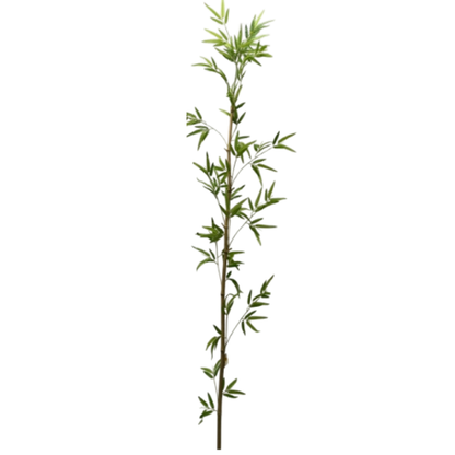Garden Gyani Single Bamboo Stick with Big Branch – 180 cm Tall Artificial Plant | Lifelike Faux Bamboo for Home & Office Décor