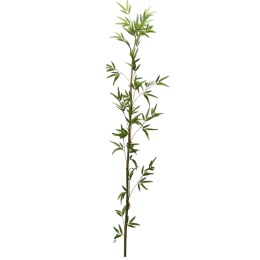 Garden Gyani Single Bamboo Stick with Big Branch – 180 cm Tall Artificial Plant | Lifelike Faux Bamboo for Home & Office Décor